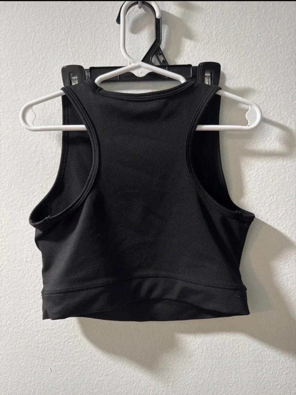 SHEIN Black Racerback Cropped Tank Top